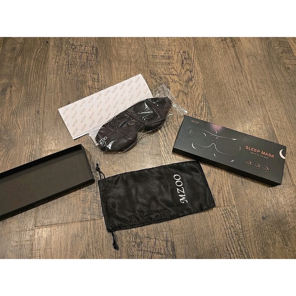 MZOO sm010 Sleep Mask with Eye Cups - Black